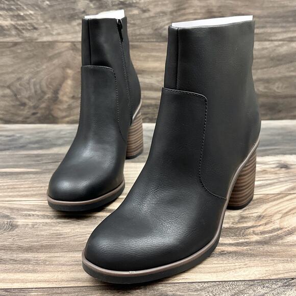 NIB Korks by Kork Ease Destiny 9.5M Block Heel Ankle Boots Booties Black - Picture 3 of 10